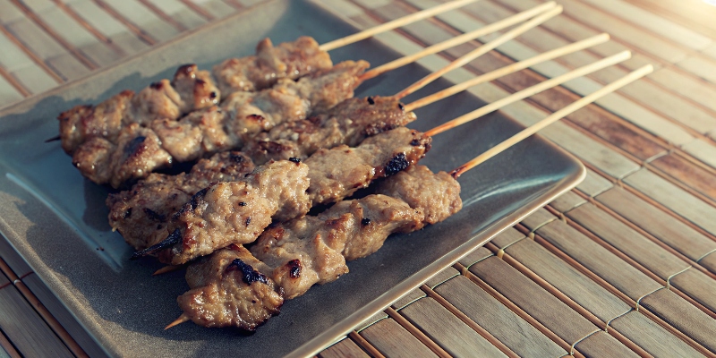 STREETâSTYLE PORK SATAY