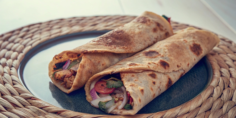 STREETâSTYLE CHICKEN KATHI ROLL